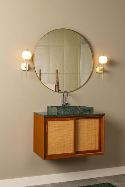 Lucide ELDA - Nástenné svetlo do kúpeľne - 1xG9 - IP44 - matné zlato / mosadz